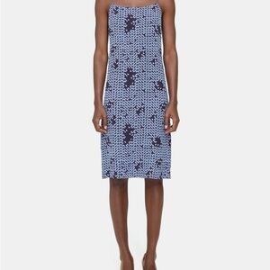 Theory Slip Geometric Silk Dress P